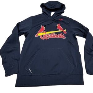 Nike St. Louis Cardinals MLB Pull Over Hoodie Sweatshirt size men's small